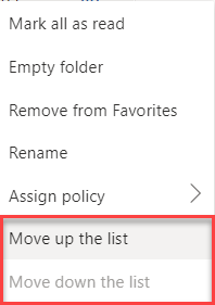 How to Add Outlook Online Mail Folders to Favorites