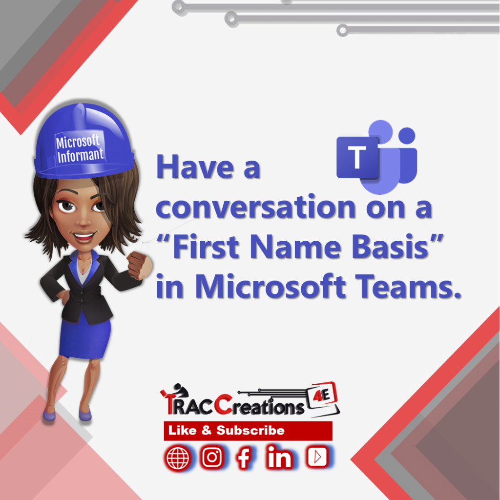 Microsoft Teams First Name Conversation