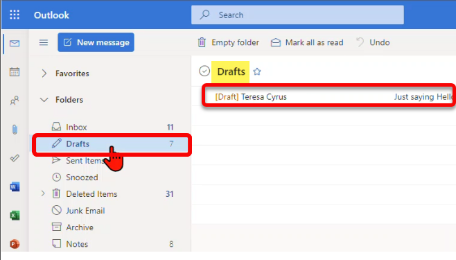 Delay or Schedule an Email Draft Folder