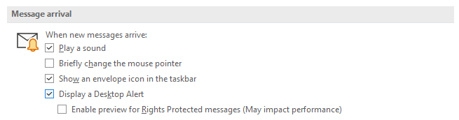 Outlook Online Notification Alerts Desktop