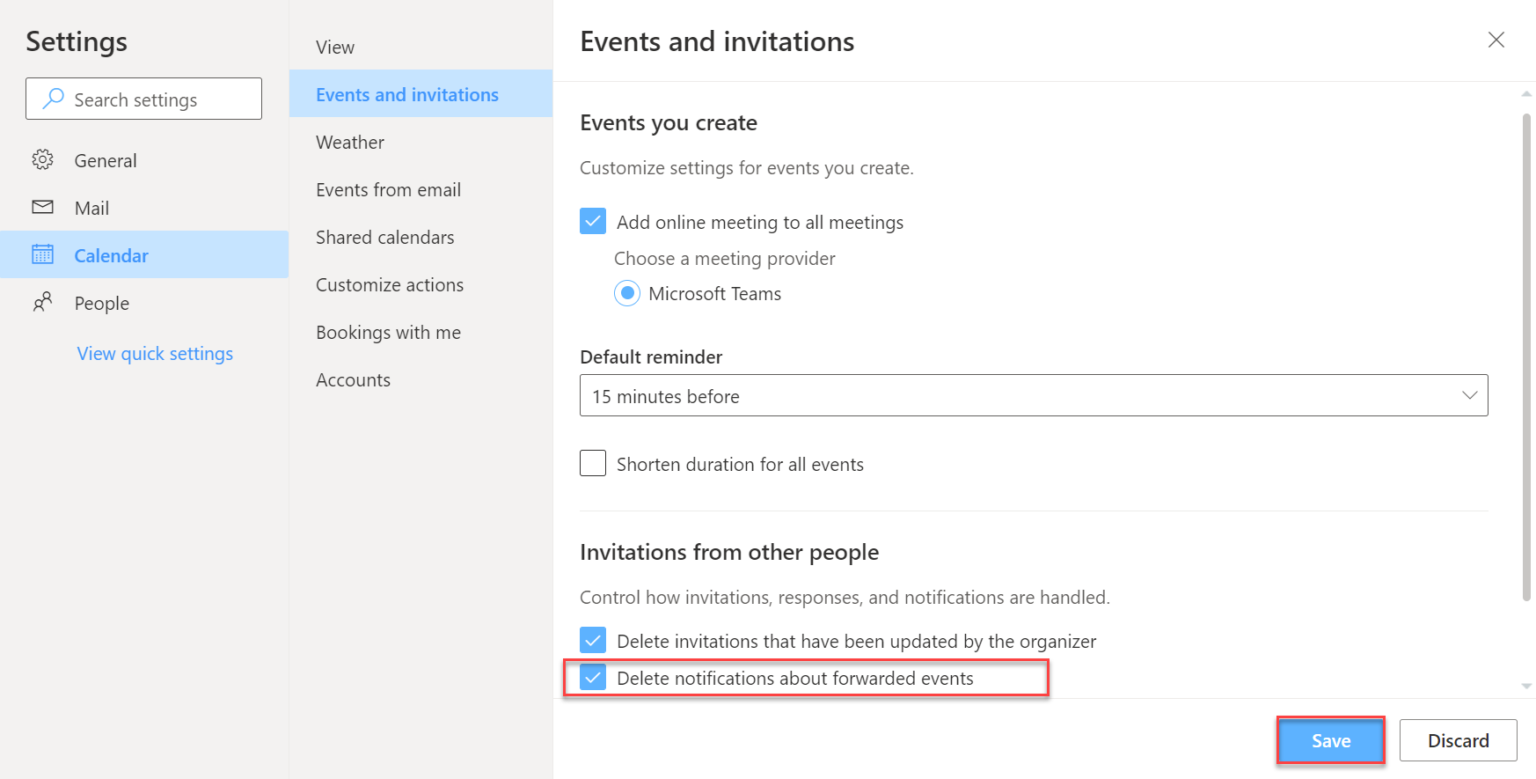 Event Notification Outlook Delete Outlook Notifications About Forwarded Events » TRACCreations4E