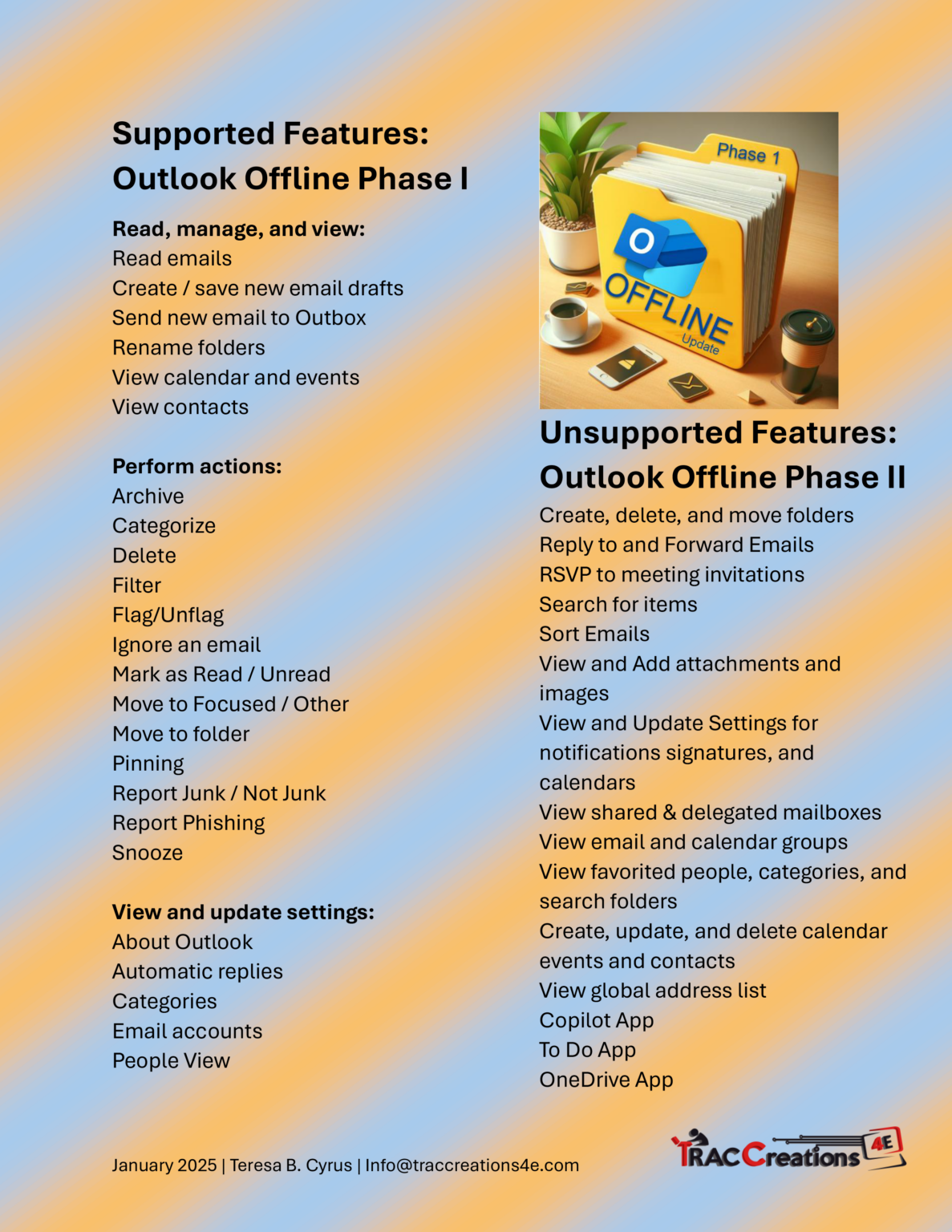 New Outlook Offline Features Availability » TRACCreations4E