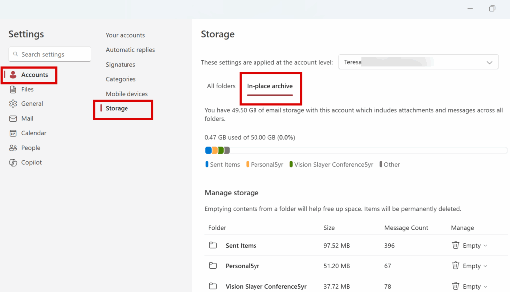InPlace Archive Storage