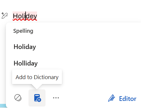 Add a Word While Typing