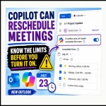 Copilot rescheduling in Outlook