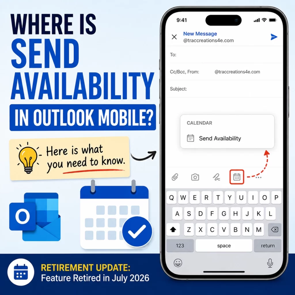 Send Availability in Outlook Mobile