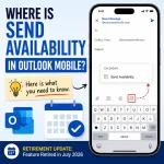 Send Availability in Outlook Mobile