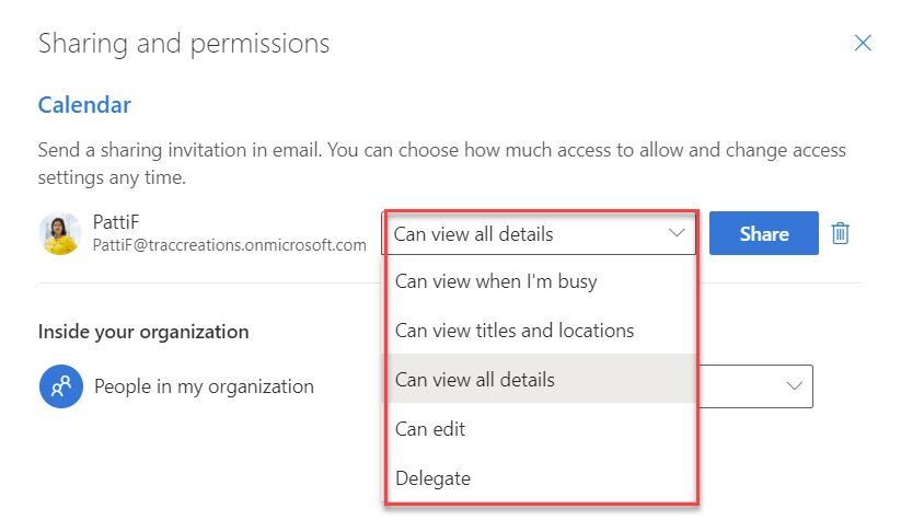 Outlook Exchange Shared Calendar Improvements